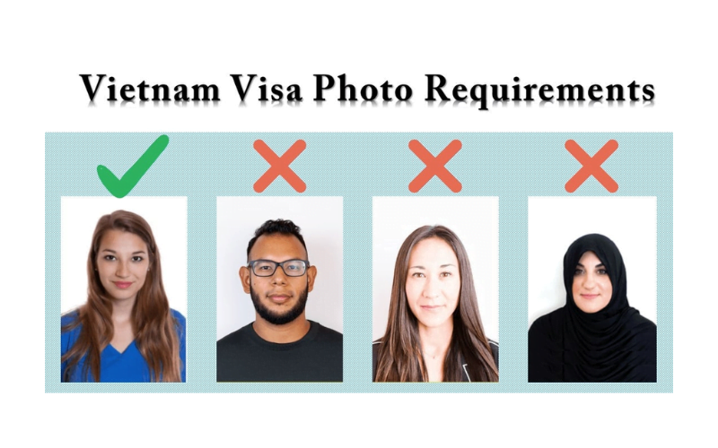 Different types of visas for Vietnam have specific photo requirements.