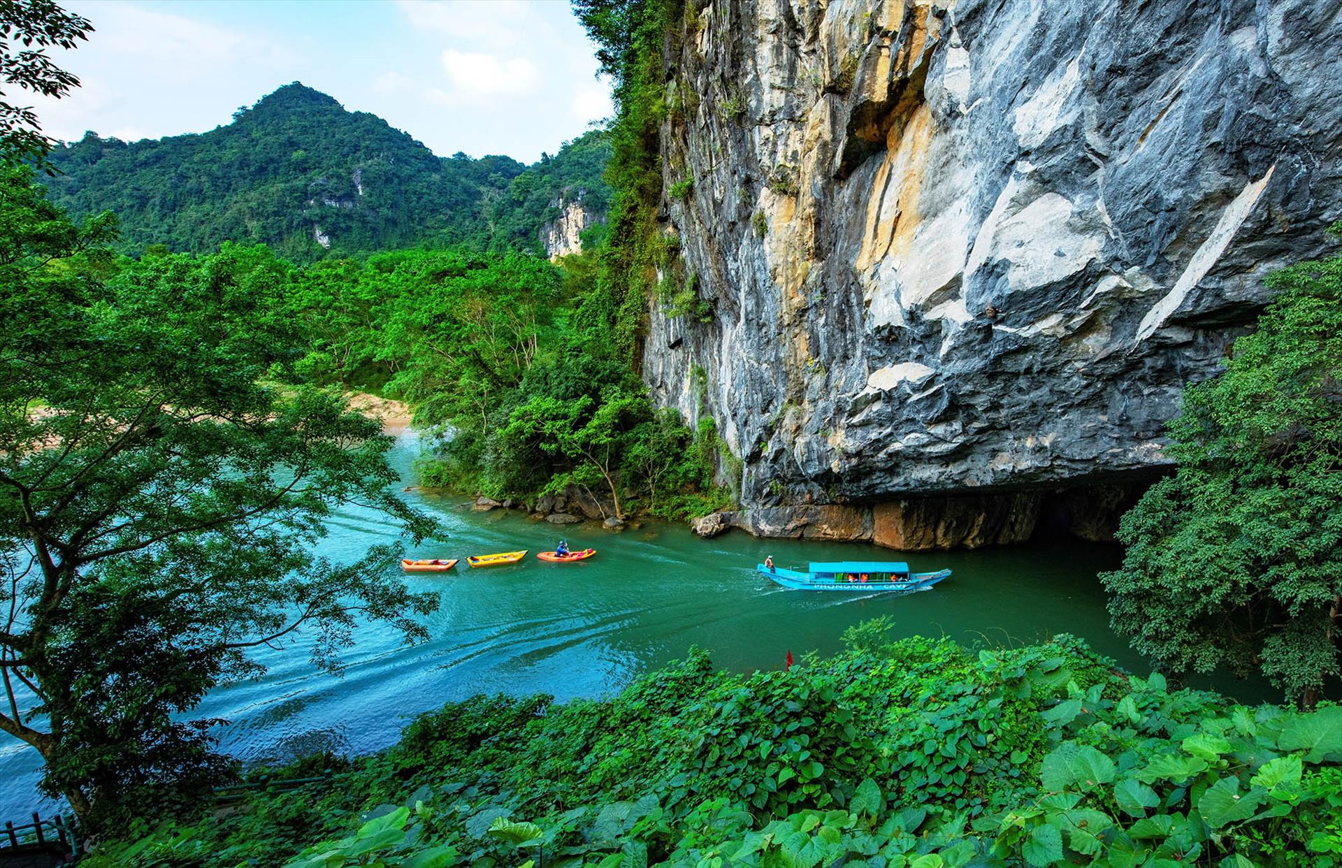Phong Nha-Ke Bang is a UNESCO World Heritage site in central Vietnam, known for its vast cave systems and stunning karst landscapes.