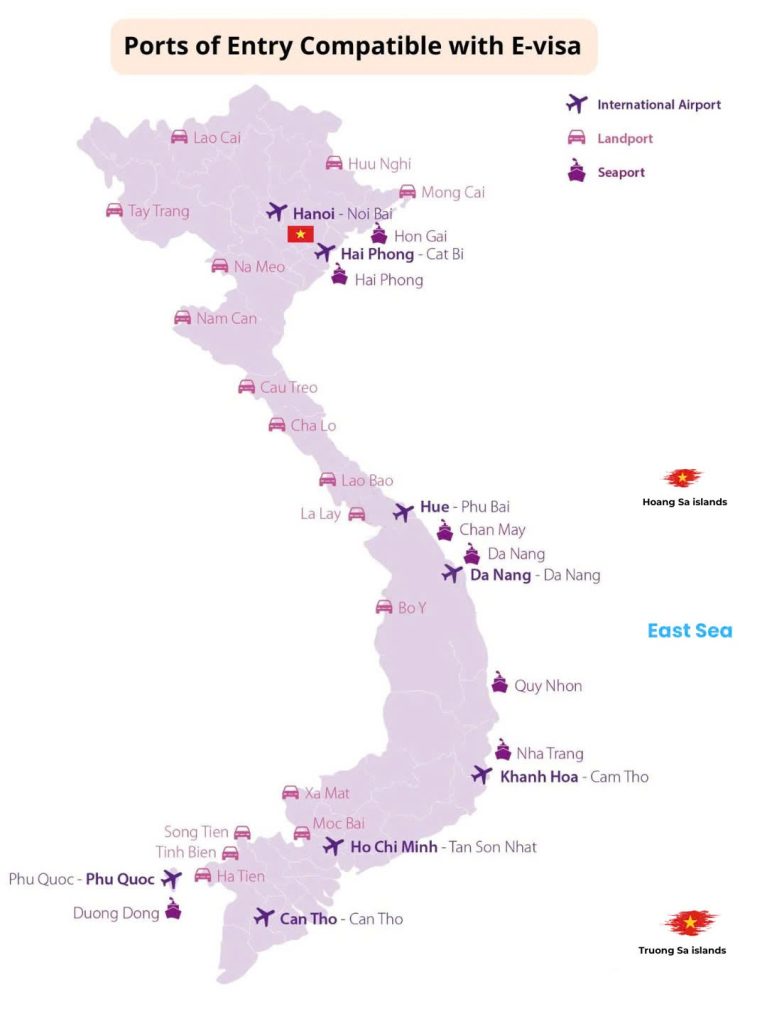 Vietnam e-Visa Entry Ports: Which ports in Vietnam accept entries?